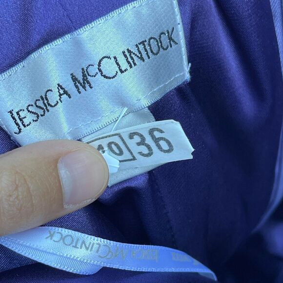 Vintage Y2K Jessica McClintock Iridescent Purple Trashy McBling Dress Size 8 - Picture 8 of 8